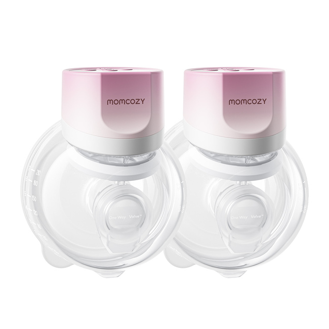 Momcozy S12 Pro Quick Pink Laktator muszlowy podwójny bezprzewodowy różowy Double Pack
