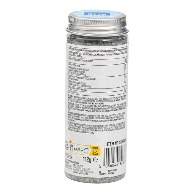 Dekoracyjna posypka cukrowa 112 g - srebrny - Pme