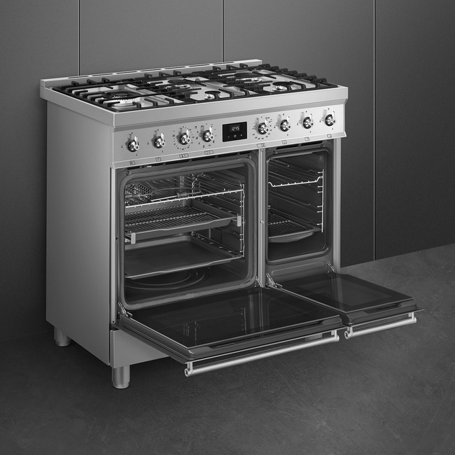 Smeg - Kuchnia wolnostojąca Symfonia C92Gpx2 Stal nierdzewna.