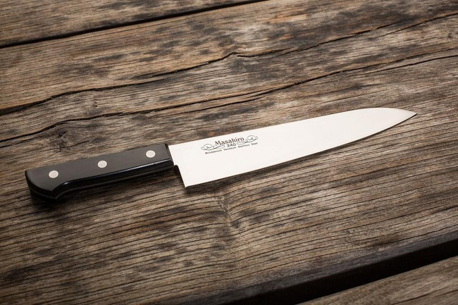 Nóż szefa kuchni Masahiro BWH Chef 24 cm, gładkie ostrze MBS-26