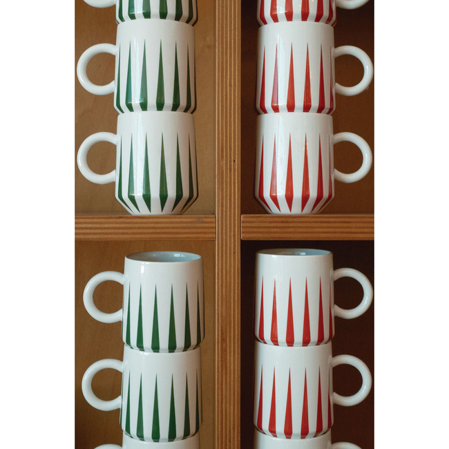 Kubek porcelanowy Alessi Delight NZ09, czerwony, 380 ml
