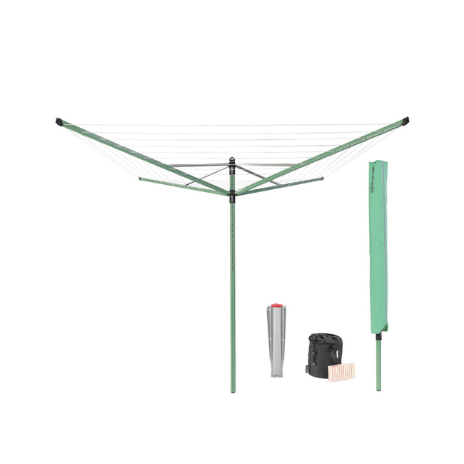 Suszarka ogrodowa Brabantia Lift-O-Matic 50 m, zielona, z pokrowcem i klamerkami