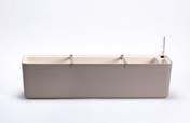 Donice samonawadniające prostokątne 80 x 20 cm Urbalive Berberis jasnoszare