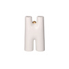 Wazon ceramiczny litera H Rituali Domestici Glinfluencer, biało-złoty, 16 cm
