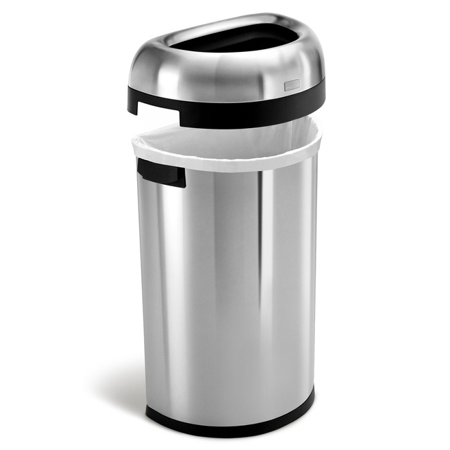 Kosz na śmieci półokrągły 60l - szczotkowana stal - Simplehuman