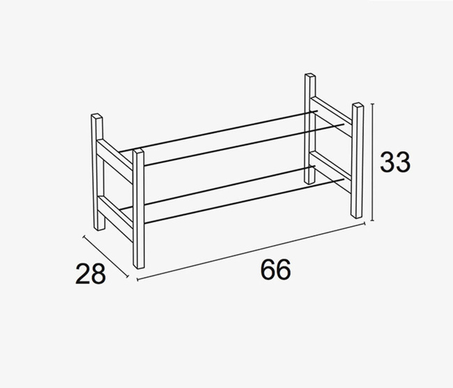 Arredamenti Todys Półka na buty 49 x 20 cm, brązowy