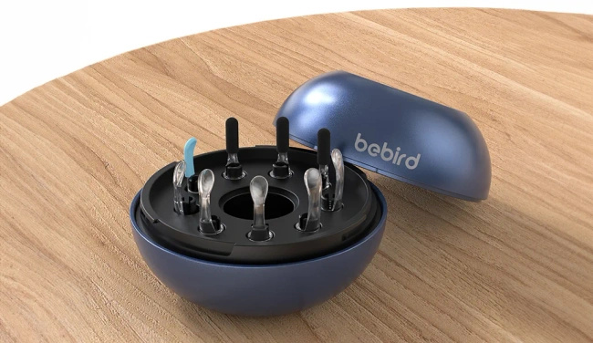 Otoskop z kamerą do czyszczenia uszu BEBIRD M9S, 6 diod LED, IP67, niebieski