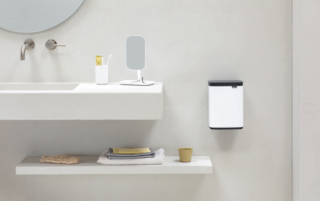 Kosz na śmieci Brabantia Bo 4 l White, łazienkowy lub ścienny