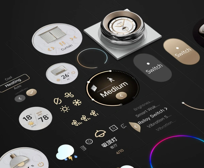 Panel sterowania Aqara Touchscreen Dial V1 z pokrętłem i ekranem dotykowym, biały