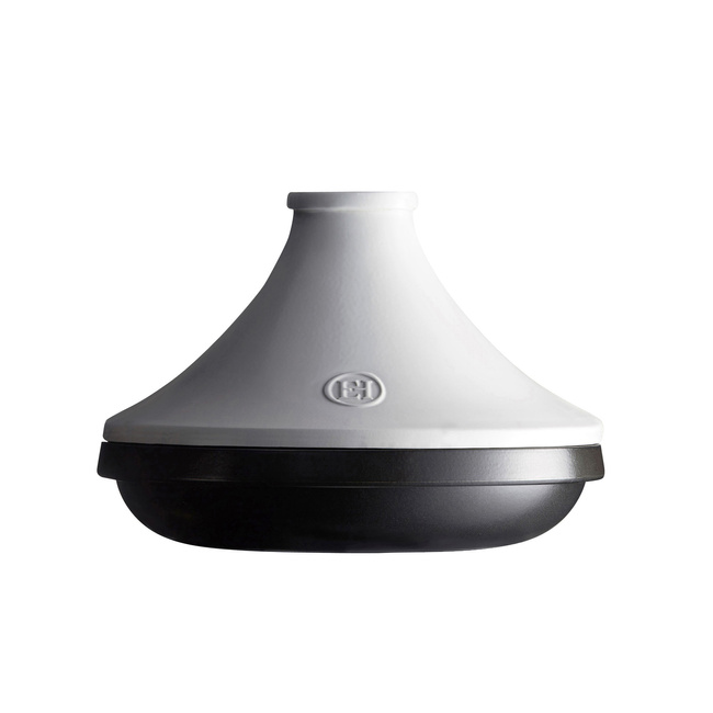 garnki do tajine indukcja 26 cm 2 l biało-czarny Emile Henry