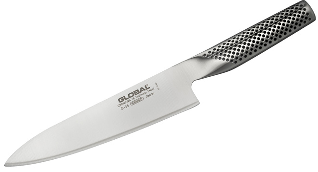 Nóż szefa kuchni Global G-55, ostrze 18 cm, stal CROMOVA 18