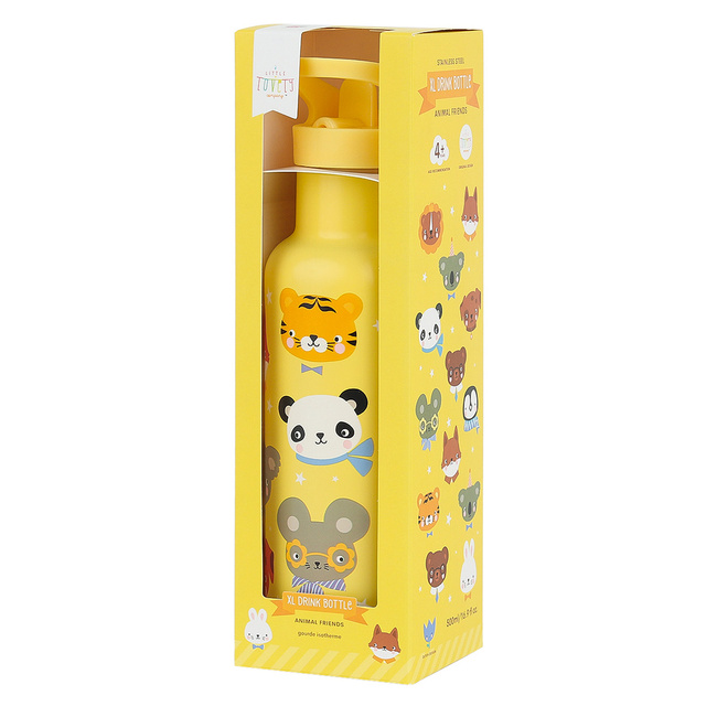 Butelka ze słomką dla dzieci termiczna Animal Friends 0,5 L - A Little Lovely Company