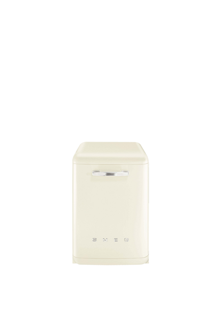 Smeg - Zmywarka Do Naczyń, 60 Cm, 50S, Kremowy 50's Style Lvfabcr3 Kremowy (Chromowany Uchwyt)