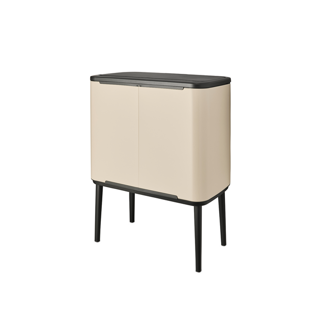 Kosz na śmieci Brabantia Bo Touch Bin 3 x 11 l, Soft Beige z powłoką mineralną