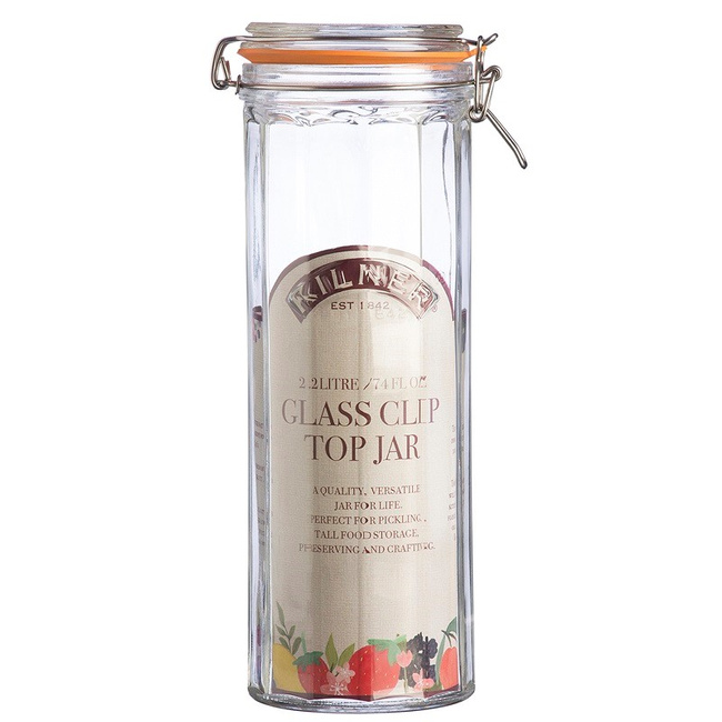 Słoik 2,2 l. Facetted Clip Top Jar - Kilner