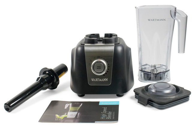 Blender wysokoobrotowy Wartmann WM-1807 HS, czarny, 30 000 obr./min, kielich Tritan 2 l