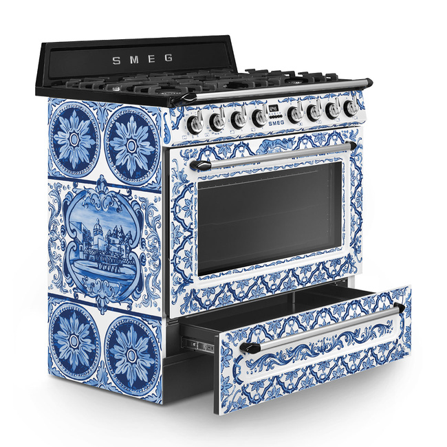 Smeg - Kuchnia Wolnost., 90cm, Victoria, D&G Victoria TR90DGME9 Mediterraneo.