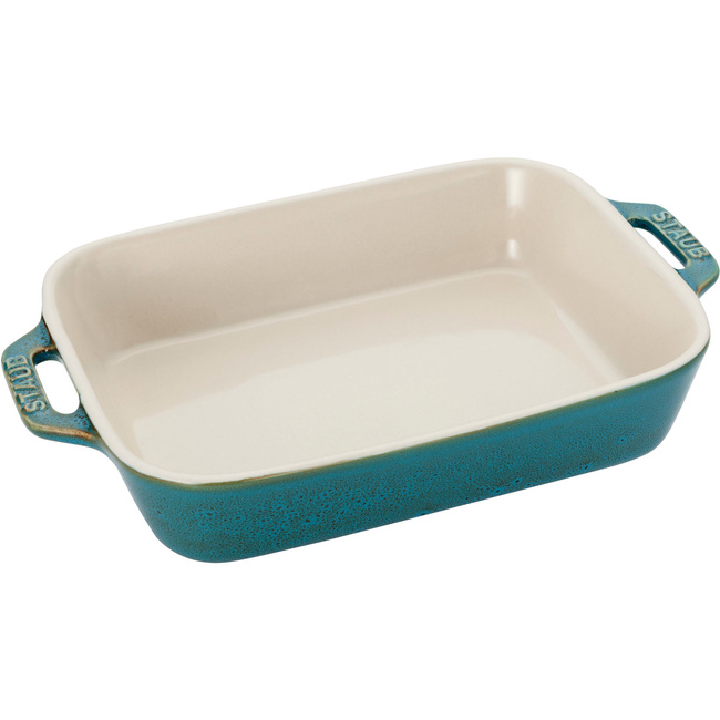 Zestaw 3 Półmisków Prostokątnych, Antyczny turkusowy - Staub