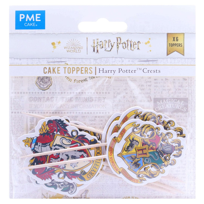 Pme papierowe toppery na babeczki Hogwart Harry Potter (6 sztuk)