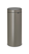 Kosz na śmieci Brabantia Touch Bin New 30 l Platinum z plastikowym wiadrem
