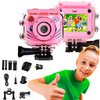 Extralink Kids Camera H18 Różowa - Kamera - 1080p 30fps, Ip68, wyświetlacz 2.0"