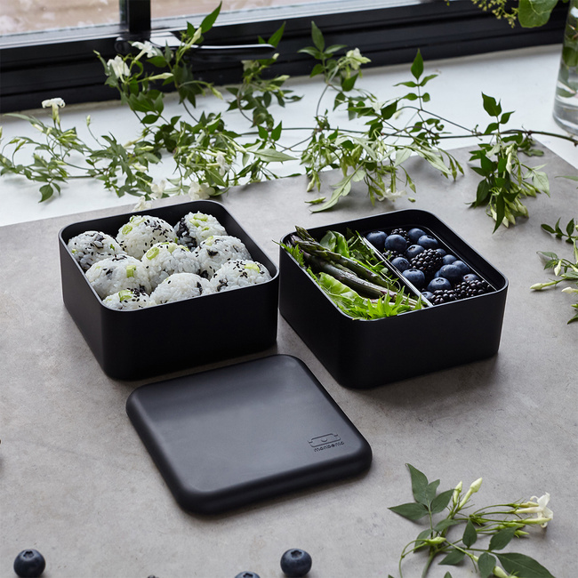 Lunchbox Bento Square Fr, Black Onyx - Monbento