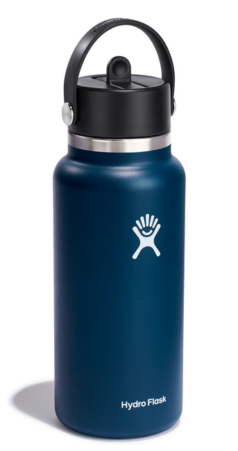 Butelka 32oz Wide Mouth Flex Straw Cap, Indigo - Hydro Flask