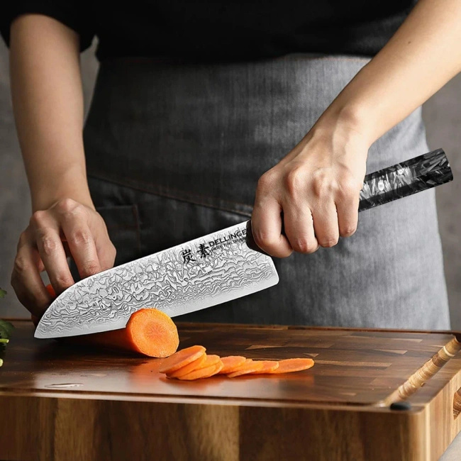 Dellinger Carbon Fiber Octagon Nóż Santoku 18.5 Cm