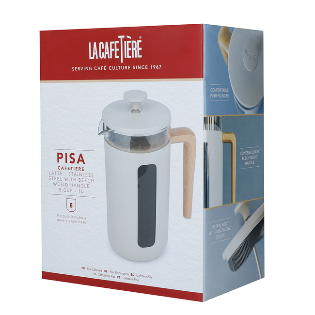 French Press Pisa 1 L Latte - La Cafetiere