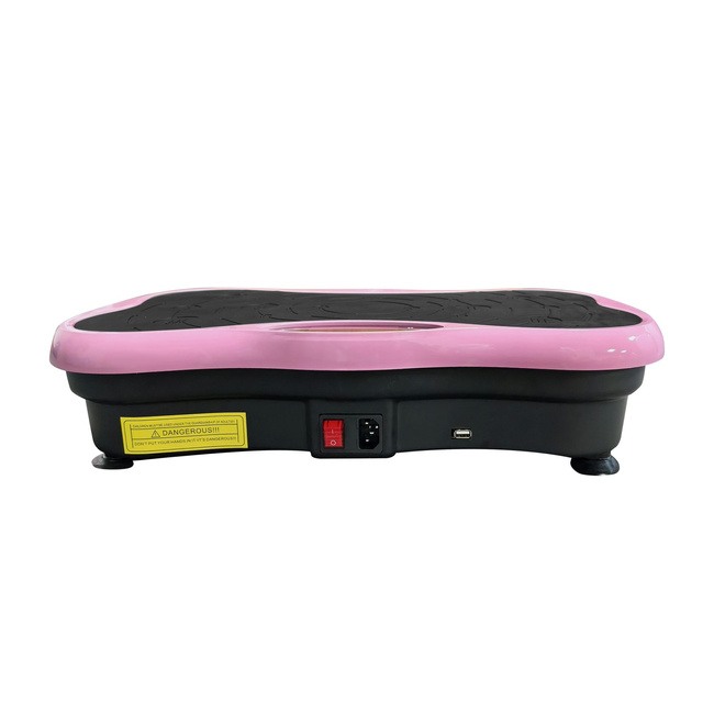 Platforma wibracyjna Extralink Moonwalk SpinMove 200 W z głośnikami Bluetooth, różowa