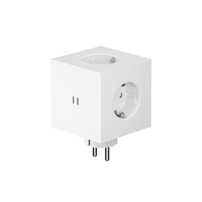 Rozszerzacz gniazd Square 2 z podwójnym Usb-c 30 w opalizująca biel Avolt x Martinelli luce limitowana edycja - Avolt