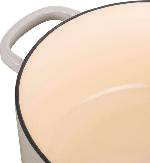 Ballarini Bellamonte Garnek żeliwny owalny 5.5 ltr, kość słoniowa