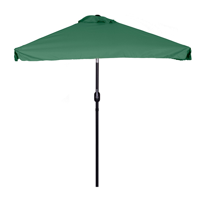 Prostokątny Duży Parasol Ogrodowy Skośny Łamany Z Korbą Zielony 200 X 140 Cm