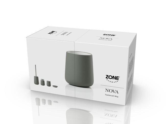 Kubek na szczoteczki do zębów Nova One Olive Green 28100 - Zone Denmark