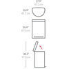 Kosz pedałowy półokrągły Simplehuman CW2029, 60 l, stal szczotkowana