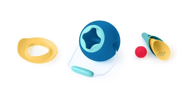 Set plażowy Mini Ballo + Cuppi + Magic Shapers Heart w worku - Quut