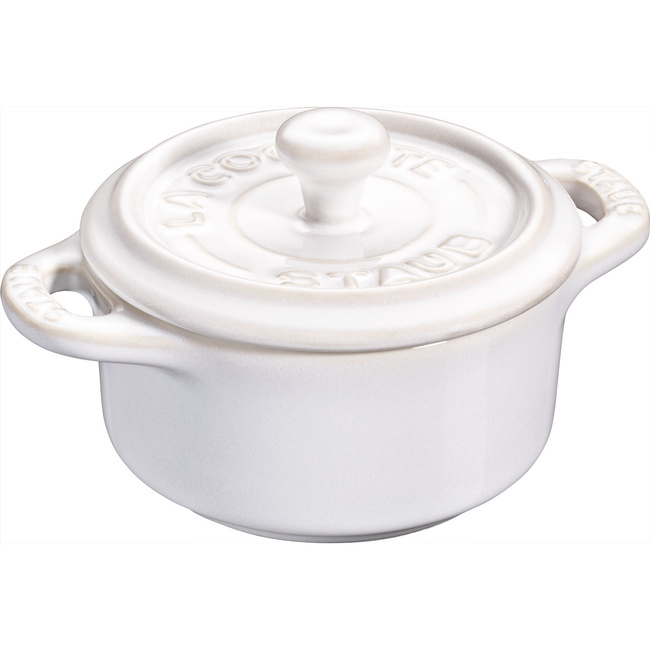 4x Mini Cocotte Okrągły 10 Cm, Kość Słoniowa - Staub