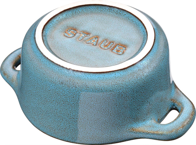 Gift Giving 4x Mini Cocotte Okrągły 10 Cm, Antyczny Turkusowy - Staub