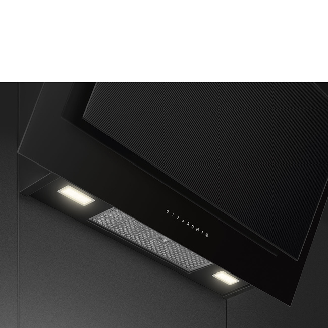 Smeg - Okap kuchenny, 90 cm, Linea, KV194B3 LINEA - czarny