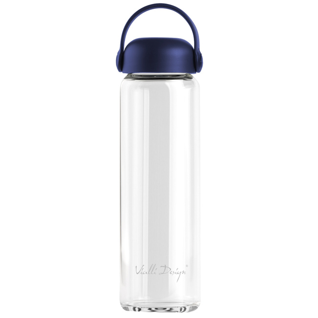Szklana butelka na wodę Fuori 540 ml Granatowa 30244 - Vialli Design
