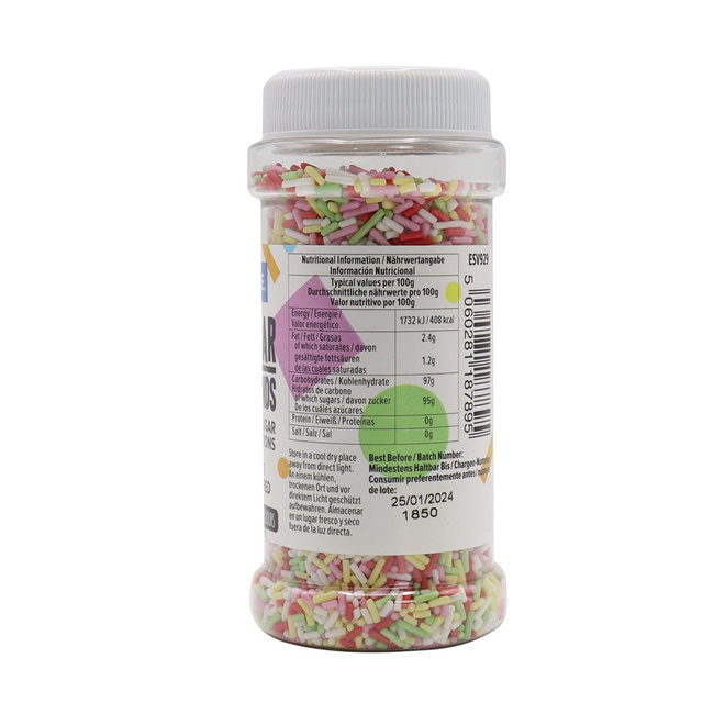 Wielokolorowa dekoracyjna posypka cukrowa 80 g - Pme
