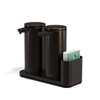 Zestaw dozowników do mydła Simplehuman ST1114 z organizerem, 2 x 414 ml, olejowany brąz