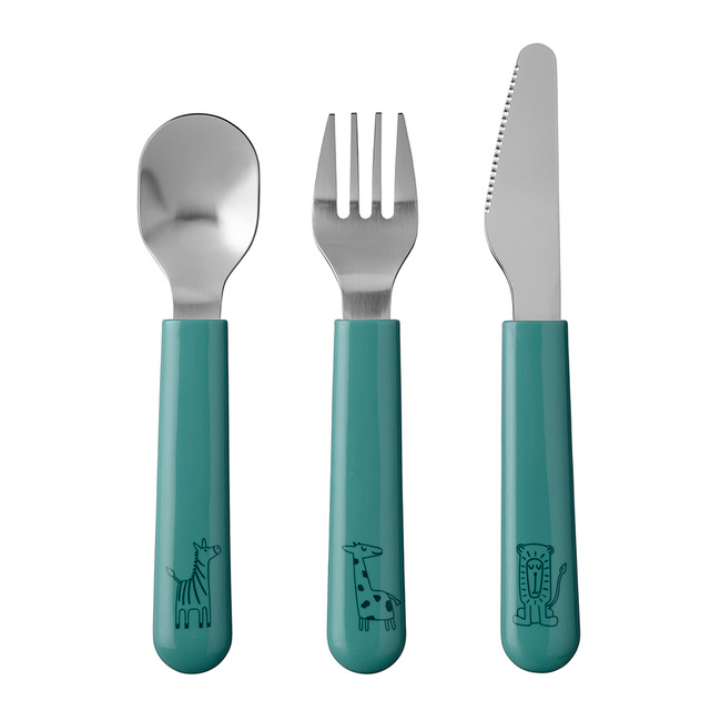 Zestaw obiadowy dziecięcy 6-szt. Mio Deep turquoise 108041012400 - Mepal