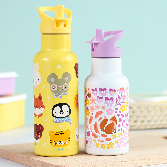 Butelka ze słomką dla dzieci termiczna Animal Friends 0,5 L - A Little Lovely Company