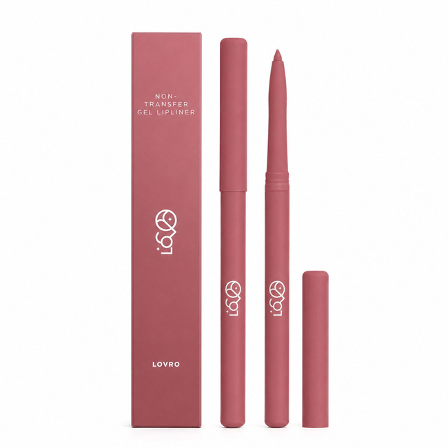 Konturówka do ust Lovro Non-Transfer Lipliner, żelowa, wodoodporna, różowa