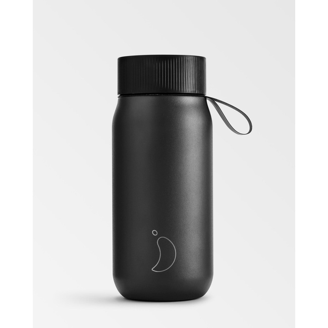 Termiczny kubek 2w1 ze słomką | 750ml | Czarny series 2 - Chillys bottles