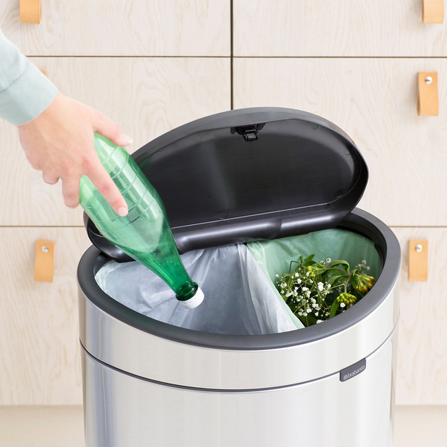 Kosz do segregacji Brabantia Touch Bin 33 l (23 + 10 l), szczotkowana stal