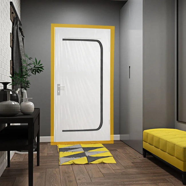 Drzwi przeciwpyłowe Extralink XXL z wejściem w kształcie litery U, 230 x 135 cm