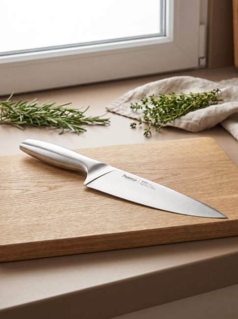 Nóż szefa kuchni Fissman Bergen 20 cm, całostalowy, stal 3Cr13