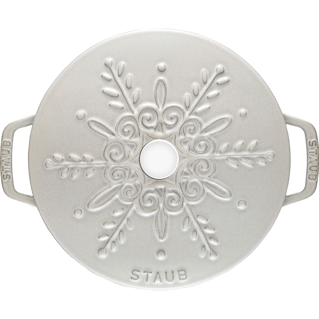 Garnek żeliwny okrągły snowflake 3.6 ltr, truflowy - Staub